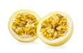 Fresh passionfruit isolated on white background Royalty Free Stock Photo