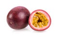 Fresh passionfruits isolated on white background Royalty Free Stock Photo