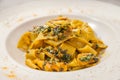 Fresh pasta with lentil Royalty Free Stock Photo