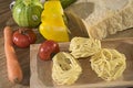 Fresh pasta: tonnarelli Royalty Free Stock Photo