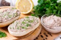 Fresh pate with bread