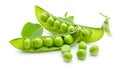 Fresh pea fruit with green leaf Royalty Free Stock Photo
