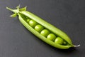 Fresh Pea Pod, Open Royalty Free Stock Photo