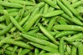 Fresh pea pods as background. Top view Royalty Free Stock Photo