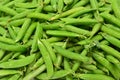 Fresh pea pods as background. Top view Royalty Free Stock Photo