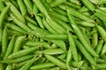 Fresh pea pods as background. Top view Royalty Free Stock Photo