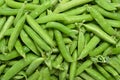 Fresh pea pods as background. Top view Royalty Free Stock Photo