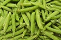 Fresh pea pods as background. Top view Royalty Free Stock Photo