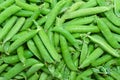 Fresh pea pods as background. Top view Royalty Free Stock Photo