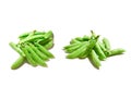 Fresh pea pods isolated on white background Royalty Free Stock Photo