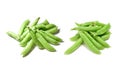 Fresh pea pods isolated on white background Royalty Free Stock Photo