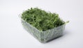 Fresh pea shoots on white Royalty Free Stock Photo