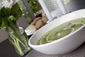 Fresh Pea Soup Royalty Free Stock Photo