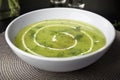 Fresh Pea Soup with Dill Royalty Free Stock Photo