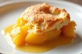 Fresh Peach Cobbler Dessert Royalty Free Stock Photo