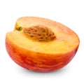 Fresh peach half Royalty Free Stock Photo
