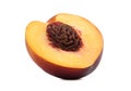 Fresh peach isolated on white Royalty Free Stock Photo