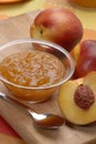 Fresh peach jam. Royalty Free Stock Photo