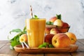 Fresh peach smoothies