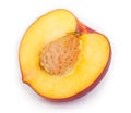 Fresh peach on white background Royalty Free Stock Photo