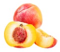 fresh peaches in close up. Royalty Free Stock Photo