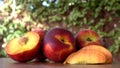 Fresh peaches , cool, healthy, summer fruit Royalty Free Stock Photo