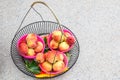 Fresh peaches sale in a asia market