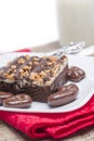 Fresh Peanut Butter Chocolate Brownie and Chocolate Covered Pecans