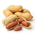 Fresh peanuts isolated on transparent background Royalty Free Stock Photo