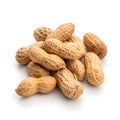 Peanuts isolated on white background Royalty Free Stock Photo