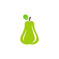 fresh pear logo vector icon clipart design