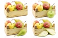Fresh pears and apples Royalty Free Stock Photo