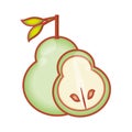 fresh pears fruit isolated icon