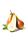 Fresh pears fruit isolated on white Royalty Free Stock Photo