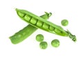 Fresh peas isolated on white background Royalty Free Stock Photo