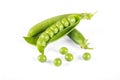 Fresh peas isolated on white Royalty Free Stock Photo