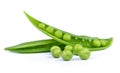 Fresh peas isolated on white background Royalty Free Stock Photo