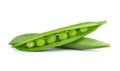 Fresh peas isolated on white background Royalty Free Stock Photo