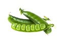 Fresh peas isolated on white background Royalty Free Stock Photo