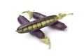 Fresh peas in purple pod Royalty Free Stock Photo