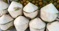 Fresh Peeled Coconuts Ready to Drink Royalty Free Stock Photo