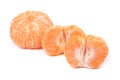 Fresh peeled mandarin isolated Royalty Free Stock Photo