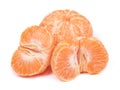 Fresh peeled mandarin isolated Royalty Free Stock Photo