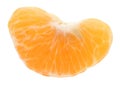 Fresh peeled tangerine isolated on white background Peeled orange Clipping Path single