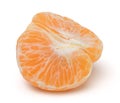 Fresh peeled tangerine or peeled orangeisolated on white background,Clipping Path.