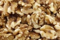 Fresh peeled walnuts background