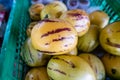 Fresh pepino melon fruit in the basket Royalty Free Stock Photo