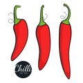 Fresh pepper chili isolated