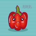 Fresh peppers vegetable character