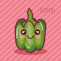 Fresh peppers vegetable character